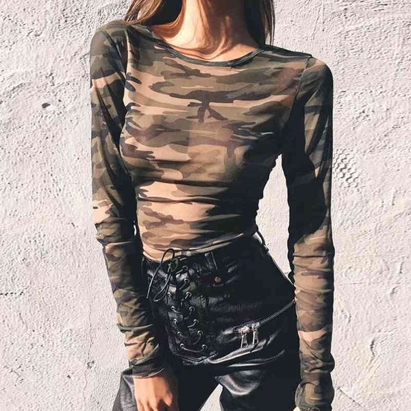 summer lady transparent gauze high waist tshirts fashion girls green camouflage color long sleeve cool short tshirt 210421, White
summer lady transparent gauze high waist tshirts fashion girls green camouflage color long sleeve cool short tshirt 210421, White