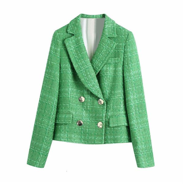 women's jackets women fashion za double breasted woolen green blazer outwear chic lady casual long sleeve plaid texture jacket xon6, Black;brown
women's jackets women fashion za double breasted woolen green blazer outwear chic lady casual long sleeve plaid texture jacket xon6, Black;brown