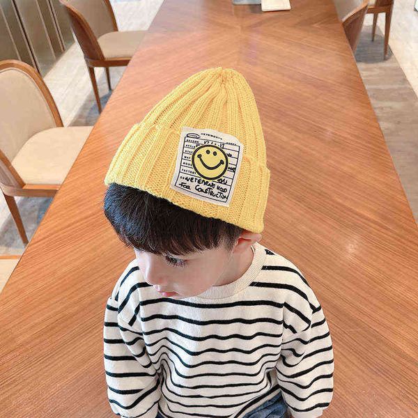 candy colors children's smiley label knite hat baby winter hedging cap boys girls korean version ski hats outdoor y21111, Blue;gray
candy colors children's smiley label knite hat baby winter hedging cap boys girls korean version ski hats outdoor y21111, Blue;gray