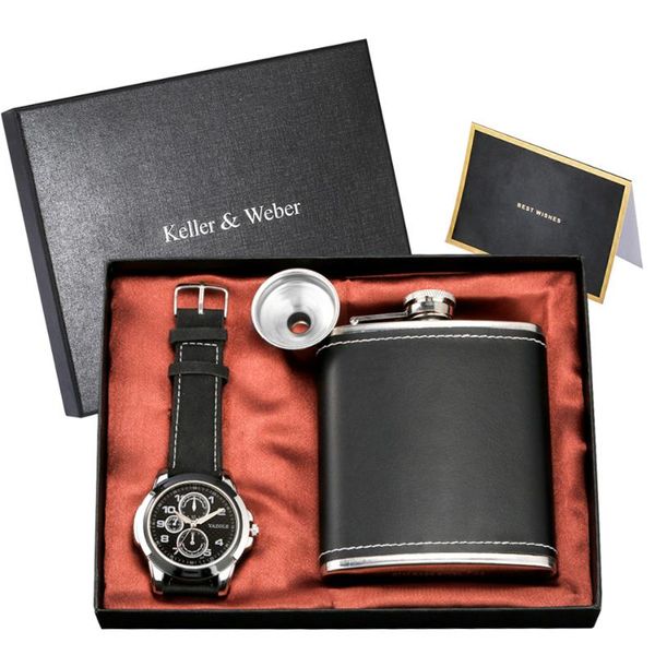 wristwatches men's leather quartz wristwatch hip flask funnel gift sets special timepiece present box for dad/husband/boyfriend, Slivery;brown
wristwatches men's leather quartz wristwatch hip flask funnel gift sets special timepiece present box for dad/husband/boyfriend, Slivery;brown