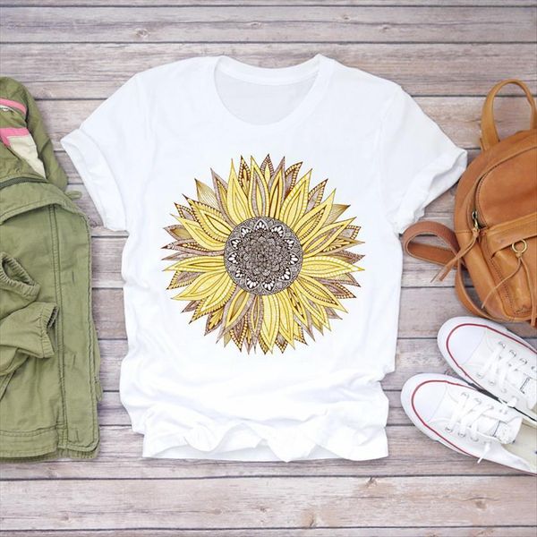 sunflower floral vintage womens t shirts short sleeve fashion print ladies graphic female tee, White
sunflower floral vintage womens t shirts short sleeve fashion print ladies graphic female tee, White