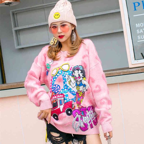 ladies ladies'nightgown fall and winter long sleeve sweater patches of the lazy cartoon loose wind ins outer wear sweat, White;black
ladies ladies'nightgown fall and winter long sleeve sweater patches of the lazy cartoon loose wind ins outer wear sweat, White;black