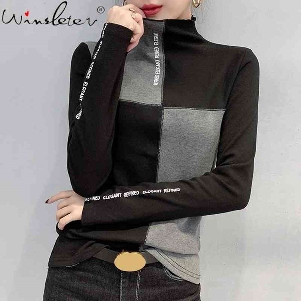 new women spring/autumn slim t-shirt patchwork bottoming long sleeve casual korean minimalist triko tees sanded t07833b 210408, White
new women spring/autumn slim t-shirt patchwork bottoming long sleeve casual korean minimalist triko tees sanded t07833b 210408, White