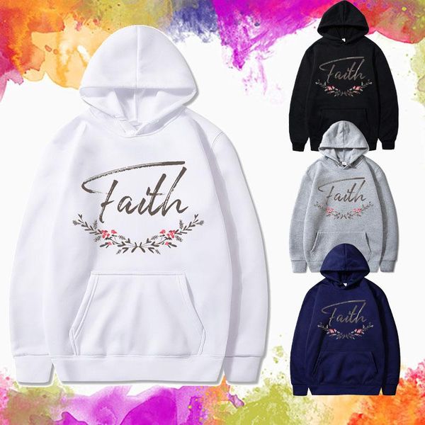 men's hoodies & sweatshirts 2021 man flower faith jesus letter printed men design casual hooded warm autumn and winter streetwear, Black 
men's hoodies & sweatshirts 2021 man flower faith jesus letter printed men design casual hooded warm autumn and winter streetwear, Black