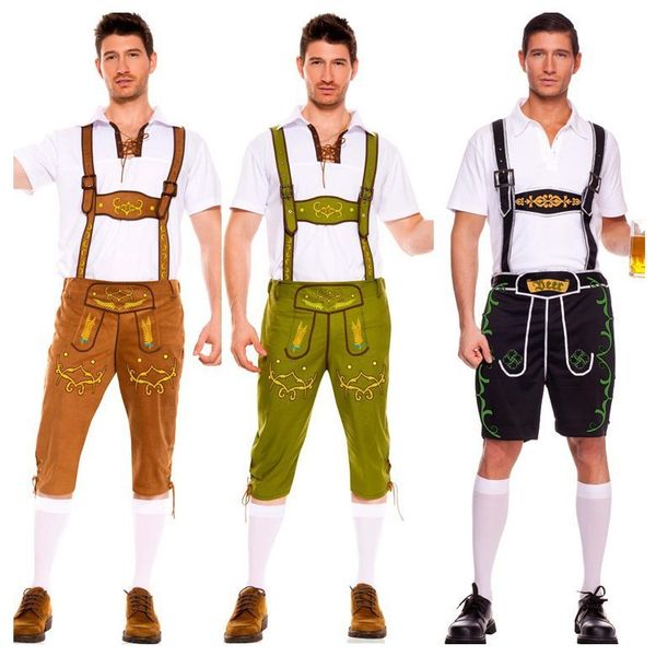 stage carnival code german beer festival costume suspender suit bavarian men's halloween, Black;red
stage carnival code german beer festival costume suspender suit bavarian men's halloween, Black;red