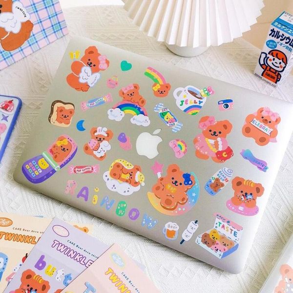 bag parts & accessories 2pages cartoon bear paper sticker korea kawaii diy luggage label removable home post lapcup accessory, Black
bag parts & accessories 2pages cartoon bear paper sticker korea kawaii diy luggage label removable home post lapcup accessory, Black