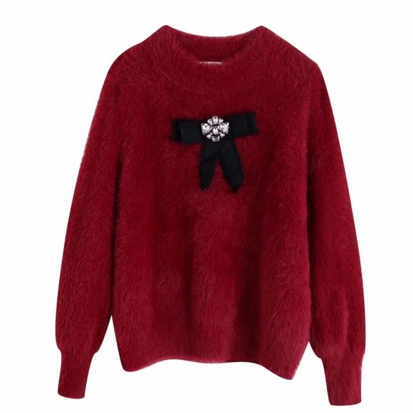 women's sweaters 2021 women basic o neck bow decoration knitting sweater autumn long sleeve casual slim pullovers chic leisure s240, White;black
women's sweaters 2021 women basic o neck bow decoration knitting sweater autumn long sleeve casual slim pullovers chic leisure s240, White;black