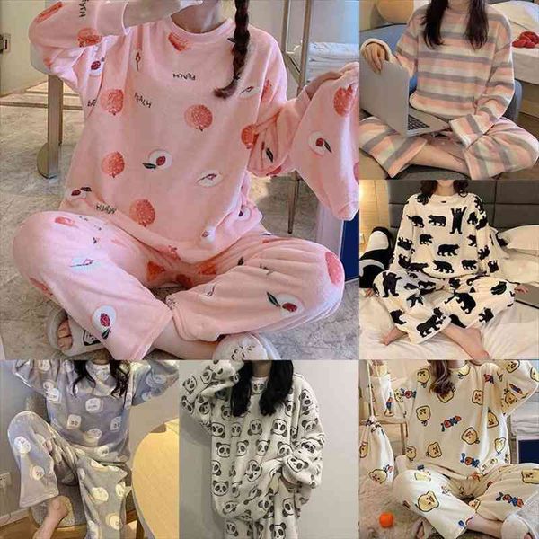 winter thick warm flannel women sleepwear pajama sets cartoon print conjunto felpa mujer two piece set nightgown, Black;red
winter thick warm flannel women sleepwear pajama sets cartoon print conjunto felpa mujer two piece set nightgown, Black;red