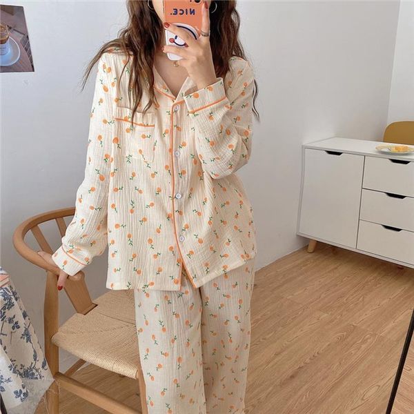 two pieces suit printe cardigans women sleepwear cotton gentle sweet soft casual loose chic fashion long sleeves pajamas set, Black;red
two pieces suit printe cardigans women sleepwear cotton gentle sweet soft casual loose chic fashion long sleeves pajamas set, Black;red