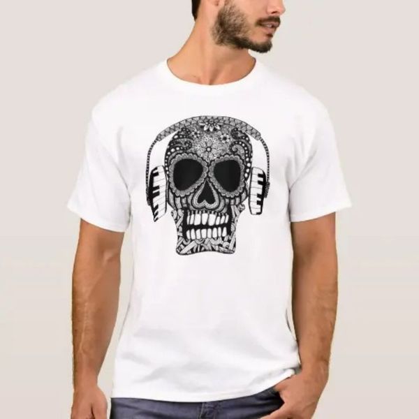 headphone skull pattern men's 3d printed t-shirt visual impact party punk gothic round neck american muscle style short sleeves, White;black
headphone skull pattern men's 3d printed t-shirt visual impact party punk gothic round neck american muscle style short sleeves, White;black