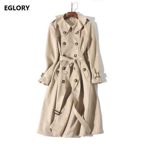 women's trench coats british style long coat 2021 autumn winter woman turn-down collar double breasted adjustable belt formal outwear, Tan;black
women's trench coats british style long coat 2021 autumn winter woman turn-down collar double breasted adjustable belt formal outwear, Tan;black