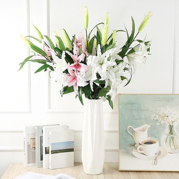 decorative flowers & wreaths 10pcs 80cm artificial lily fake flower bouquet wedding decoration el home garden art
decorative flowers & wreaths 10pcs 80cm artificial lily fake flower bouquet wedding decoration el home garden art