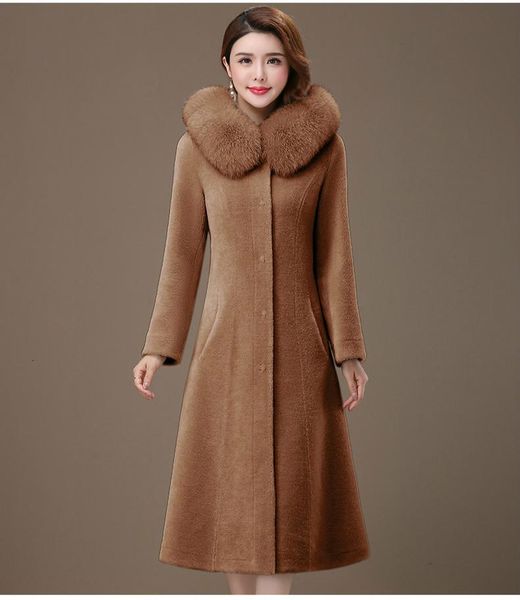 women's fur & faux collar jacket real wool hooded korean simple jackets for women soft coat female casaco zjt667 v76p, Black
women's fur & faux collar jacket real wool hooded korean simple jackets for women soft coat female casaco zjt667 v76p, Black