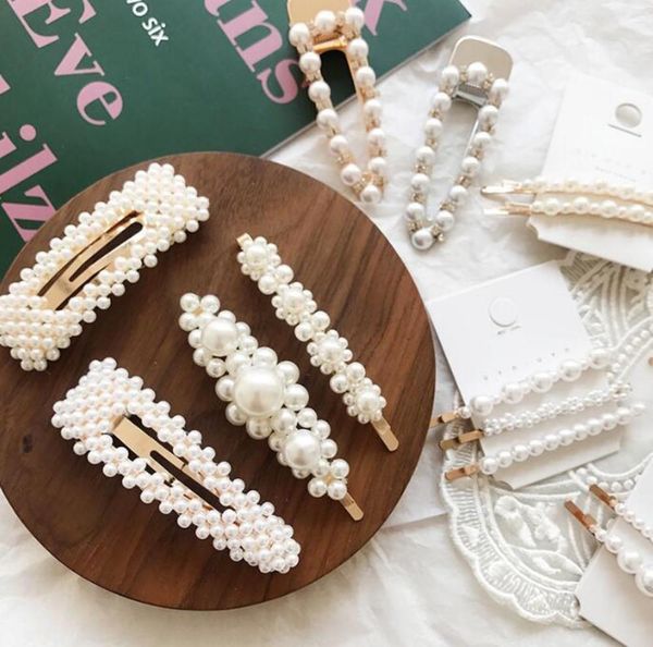 hairpin south korea dongdamen net red summer same hand pearl hairpin pin fairy hair ornament side card, Golden;silver
hairpin south korea dongdamen net red summer same hand pearl hairpin pin fairy hair ornament side card, Golden;silver