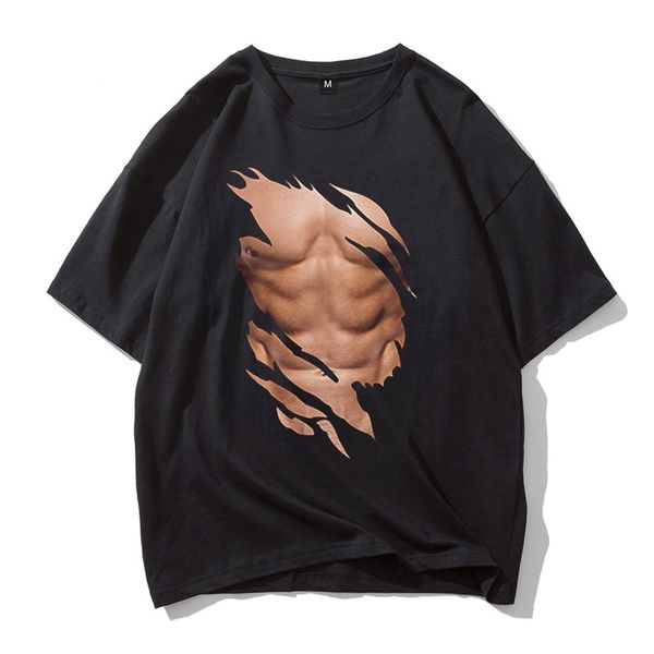 casual relaxed street summer muscle men's printed short sleeve t-shirt fashion, White;black
casual relaxed street summer muscle men's printed short sleeve t-shirt fashion, White;black