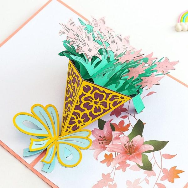 greeting cards 3d beautiful flower up handmade rose lily cherry blossom bouquet post card valentine day party wedding gift
greeting cards 3d beautiful flower up handmade rose lily cherry blossom bouquet post card valentine day party wedding gift