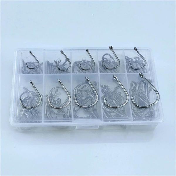 100pcs/box fish hook high carbon steel barbed 3#-12# 10 series in fishing hooks worm pond bait holder jig hole
100pcs/box fish hook high carbon steel barbed 3#-12# 10 series in fishing hooks worm pond bait holder jig hole