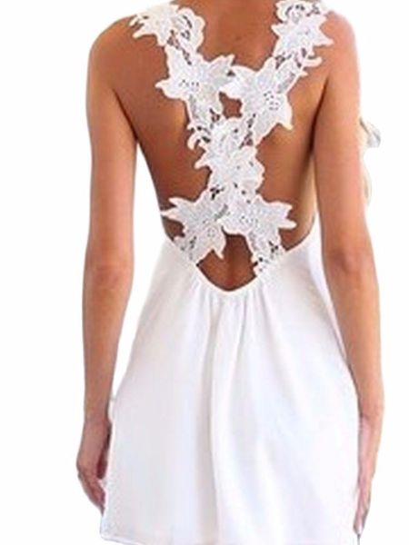 casual dresses women's clothing product summer chiffon backless lace sling dress, Black;gray
casual dresses women's clothing product summer chiffon backless lace sling dress, Black;gray