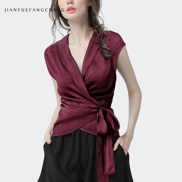 100% real silk deep v neck summer shirts women plus size ladies office blouses lace-up short sleeve clothes women's &, White
100% real silk deep v neck summer shirts women plus size ladies office blouses lace-up short sleeve clothes women's &, White