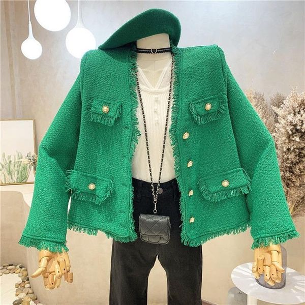 women's jackets design sense v-neck long-sleeved jacket tweed frayed casual ladies resume work exquisite street fashion green female, Black;brown
women's jackets design sense v-neck long-sleeved jacket tweed frayed casual ladies resume work exquisite street fashion green female, Black;brown
