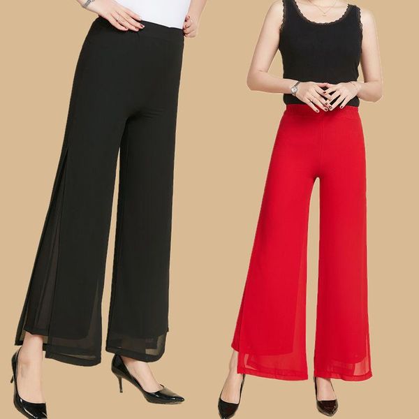 women 2021 spring autumn fashion solid color chiffon pants female loose wide-leg ladies high waist casual trousers q733 women's & capri, Black;white
women 2021 spring autumn fashion solid color chiffon pants female loose wide-leg ladies high waist casual trousers q733 women's & capri, Black;white