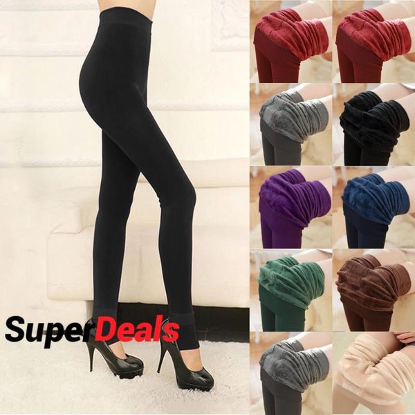 women's leggings women winter thick velvet cashmere high waist pants solid color keep warm skinny ankle-length trousers stretchy leggin, Black
women's leggings women winter thick velvet cashmere high waist pants solid color keep warm skinny ankle-length trousers stretchy leggin, Black