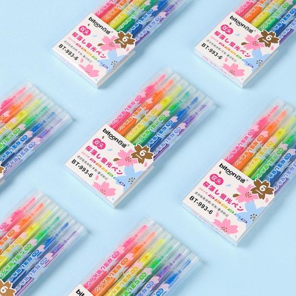 highlighters h8wa 6 pcs/set multifunctional fluorescent markers creative highlighter pens graffiti painting aesthetic decorative, Black;red
highlighters h8wa 6 pcs/set multifunctional fluorescent markers creative highlighter pens graffiti painting aesthetic decorative, Black;red