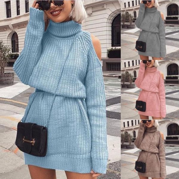 casual dresses turtleneck knitwear women's autumn fashion office lady off shoulder female winter long sleeve midi sweater dress, Black;gray
casual dresses turtleneck knitwear women's autumn fashion office lady off shoulder female winter long sleeve midi sweater dress, Black;gray