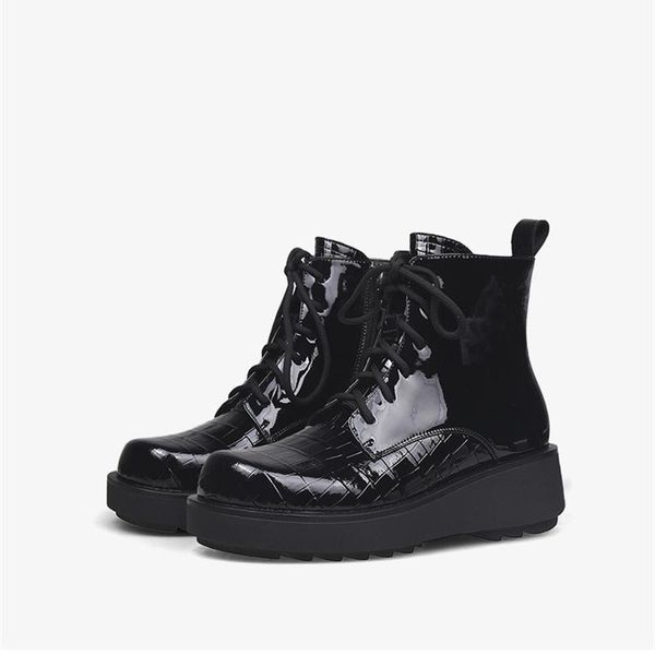 boots gingham design genuine leather classic round toe lace up 5cm med thick heel keep warm all-match women ankle hl377 muyisexi, Black
boots gingham design genuine leather classic round toe lace up 5cm med thick heel keep warm all-match women ankle hl377 muyisexi, Black
