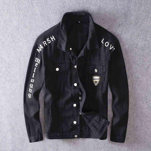 jackets newly spring autumn fashion jacket men black embroidery designer casual denim cotton coats streetwear punk style chaqueta hombre, Black;brown
jackets newly spring autumn fashion jacket men black embroidery designer casual denim cotton coats streetwear punk style chaqueta hombre, Black;brown