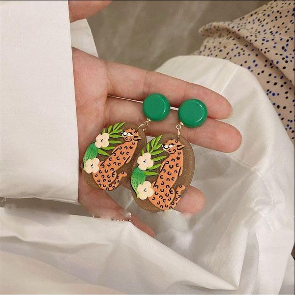 dangle & chandelier korean acrylic animal leopard painting drop earrings for women girl irregular figure shape earring jewelry, Silver
dangle & chandelier korean acrylic animal leopard painting drop earrings for women girl irregular figure shape earring jewelry, Silver