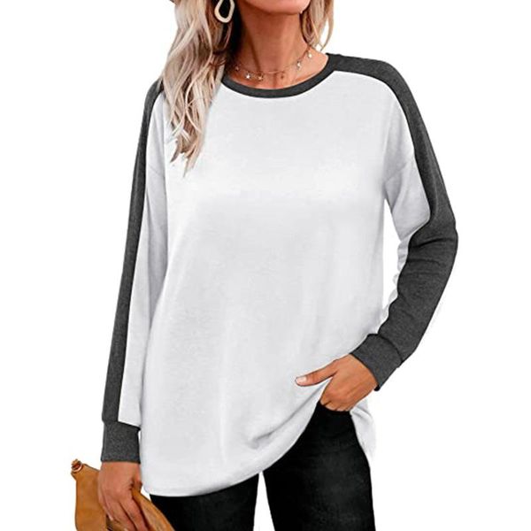 women's t-shirt women t shirt patchwork color matching print casual long sleeve round neck autumn basic daily pullover plus size, White
women's t-shirt women t shirt patchwork color matching print casual long sleeve round neck autumn basic daily pullover plus size, White