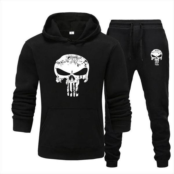 2 pieces sets skull brand men tracksuits autumn winter hooded sweatshirt drawstring pants male sport hoodies running sportswear, Gray
2 pieces sets skull brand men tracksuits autumn winter hooded sweatshirt drawstring pants male sport hoodies running sportswear, Gray