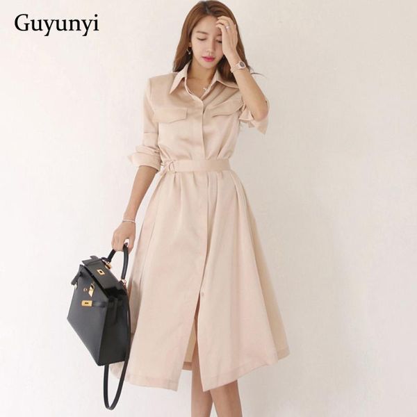 casual dresses plain color office lady dress 2021 autumn high waist decorative belt shirt temperament elegant party women, Black;gray
casual dresses plain color office lady dress 2021 autumn high waist decorative belt shirt temperament elegant party women, Black;gray