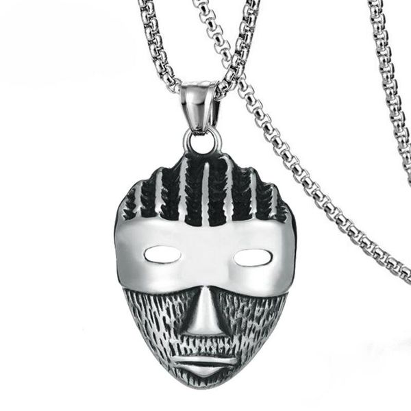 pendant necklaces mask men's titanium steel personality creative retro stainless necklace trend party punk jewelry, Silver
pendant necklaces mask men's titanium steel personality creative retro stainless necklace trend party punk jewelry, Silver