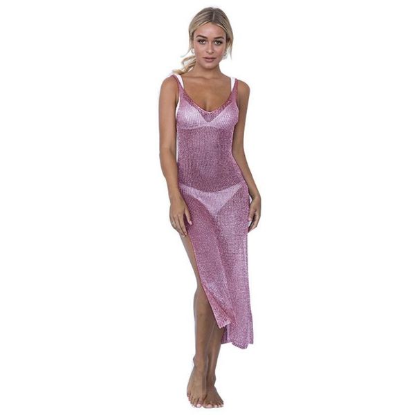 women's swimwear sheer net mesh knitted glitter tunic beach cover up cover-ups long dress wear beachwear female women robe, White;black
women's swimwear sheer net mesh knitted glitter tunic beach cover up cover-ups long dress wear beachwear female women robe, White;black