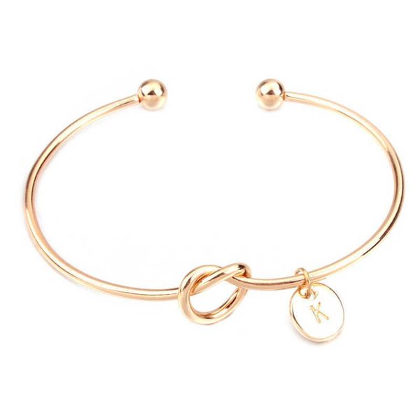 a-z initial letter knot bangle bracelet for women girl silver plated gold colour letter bangle b18191 q0719, Black
a-z initial letter knot bangle bracelet for women girl silver plated gold colour letter bangle b18191 q0719, Black