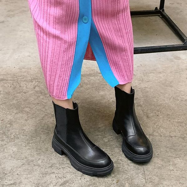 boots 2021 ins autumn winter quality genuine leather punk short slip-on 4cm heels women ankle party shoes woman, Black
boots 2021 ins autumn winter quality genuine leather punk short slip-on 4cm heels women ankle party shoes woman, Black