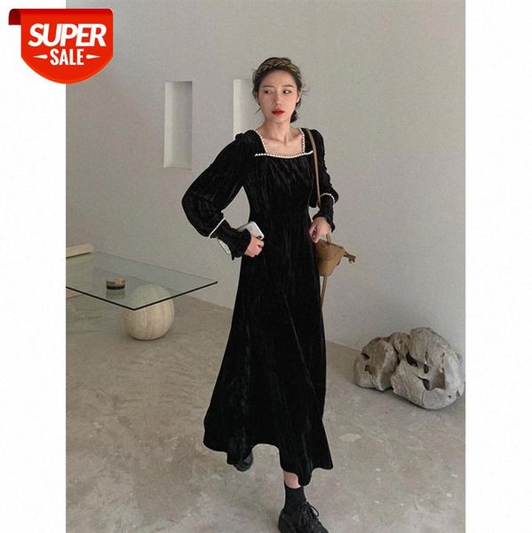 dress winter female french retro black shiny velvet long skirt hepburn style women #uk53, White;black
dress winter female french retro black shiny velvet long skirt hepburn style women #uk53, White;black