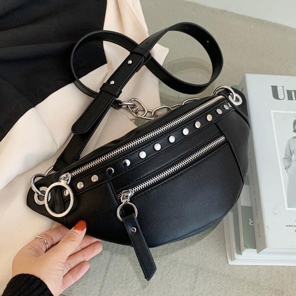 waist bags luxury designer pack for women shoulder messenger pu leather chain rivet ladies chest female trending wallet
waist bags luxury designer pack for women shoulder messenger pu leather chain rivet ladies chest female trending wallet