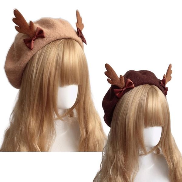 beanies winter elegant lolita deer antler beanie wool painter hat sweet cool fashion beret women girls accessories
beanies winter elegant lolita deer antler beanie wool painter hat sweet cool fashion beret women girls accessories