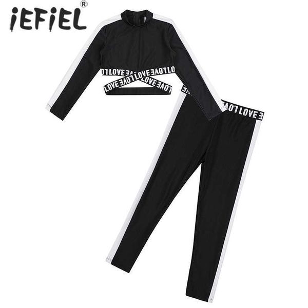 kids girls clothes sets stripe long sleeve letter print sport tanks crop with leggings workout dancewear gymnastics outfit x0902, White
kids girls clothes sets stripe long sleeve letter print sport tanks crop with leggings workout dancewear gymnastics outfit x0902, White
