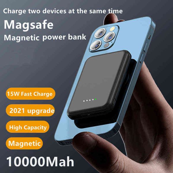 10000mah for magsafe magnetic wireless power bank mobile phone external battery for iphone 13 12 13pro 12pro max mini powerbank aa220310
10000mah for magsafe magnetic wireless power bank mobile phone external battery for iphone 13 12 13pro 12pro max mini powerbank aa220310