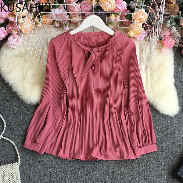 women's blouses & shirts kushaiki chiffon folds women blouse lace up v-neck lantern sleeve blusas shirt 2021 autumn causal korean femme, White
women's blouses & shirts kushaiki chiffon folds women blouse lace up v-neck lantern sleeve blusas shirt 2021 autumn causal korean femme, White
