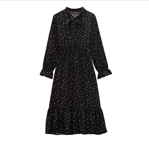 women casual autumn dress lady korean style vintage large size 5xl chiffon shirt long sleeve bow midi summer vestido dresses, Black;gray
women casual autumn dress lady korean style vintage large size 5xl chiffon shirt long sleeve bow midi summer vestido dresses, Black;gray