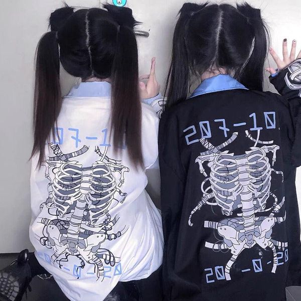 women's jackets harajuku long sleeve black hip hop punk streetwear zipper cartoon skeleton print vintage women jacket patchwork sweet c, Black;brown
women's jackets harajuku long sleeve black hip hop punk streetwear zipper cartoon skeleton print vintage women jacket patchwork sweet c, Black;brown