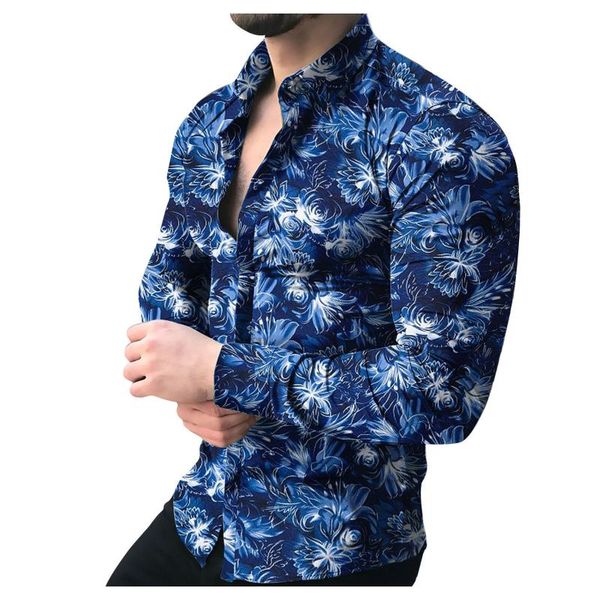 men's casual shirts autumn men long sleeve slim fit floral print shirt button turn-down collar clothing camisa masculina, White;black
men's casual shirts autumn men long sleeve slim fit floral print shirt button turn-down collar clothing camisa masculina, White;black