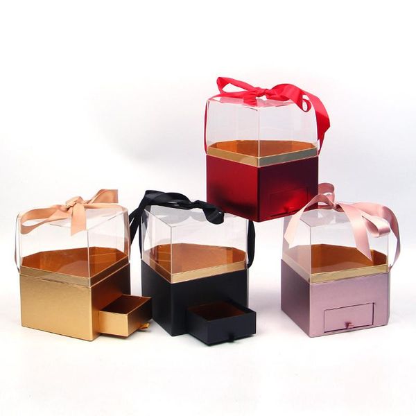 transparent acrylic lid heart shaped diamond anniversary gift flower packaging box with drawer wrap
transparent acrylic lid heart shaped diamond anniversary gift flower packaging box with drawer wrap