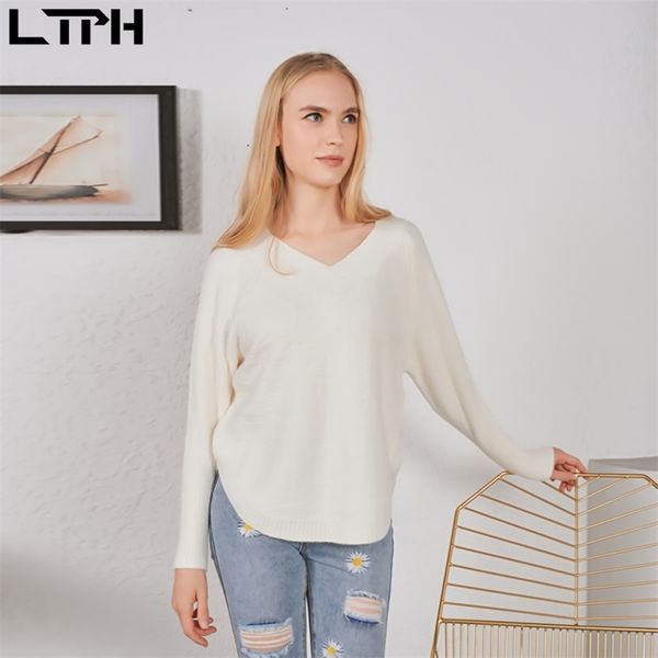 ltph autumn winter arrival trend korean v-neck simple loose knit bottoming sweater lazy style pullover woman sweaters 210423, White
ltph autumn winter arrival trend korean v-neck simple loose knit bottoming sweater lazy style pullover woman sweaters 210423, White