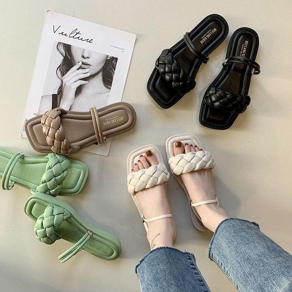 sandals women flats platform weave 2021 summer rome female slides shoes slippers fashion braided low heels, Black
sandals women flats platform weave 2021 summer rome female slides shoes slippers fashion braided low heels, Black